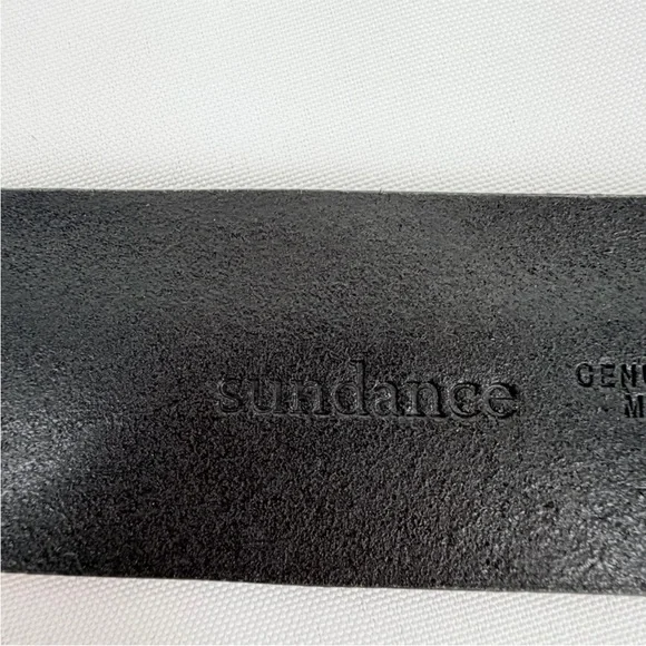 Sundance Women’s size Large Black Leather Loop Belt - Picture 7 of 10